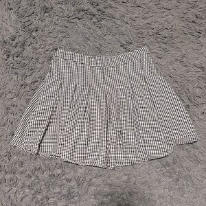 Gingham Pleated Skirt